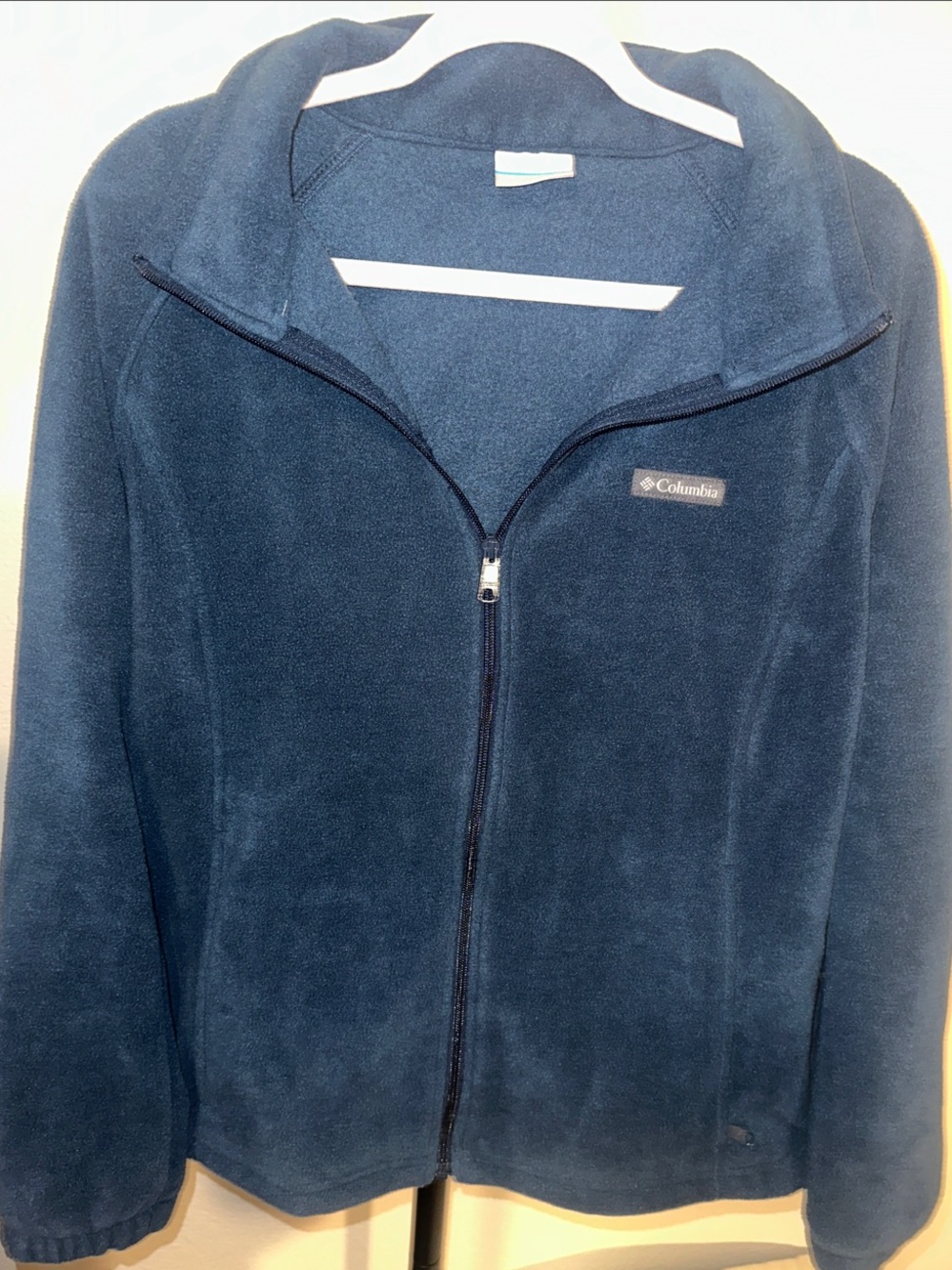 Columbia Women's Dark Navy Full-Zip Teddy Fleece Jacket